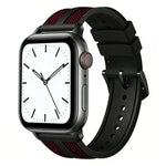 Cinturino per orologio xDfind Flame Hybrid in nylon intrecciato e silicone, For Apple Watch 42 / 44 / 45 / 46 / 49mm, For Apple Watch 38 / 40 / 41 / S11 42mm