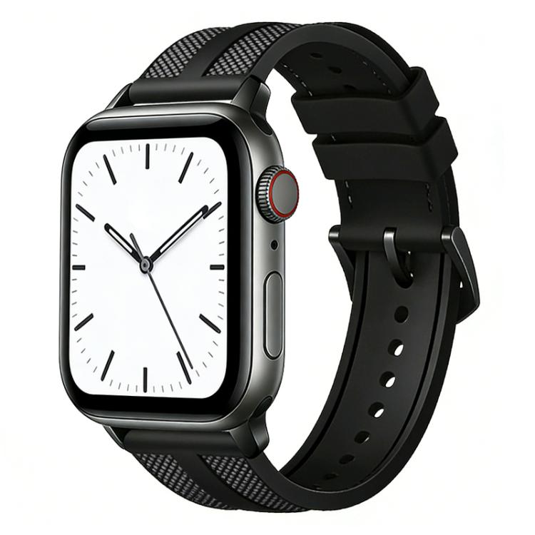 Cinturino per orologio xDfind Flame Hybrid in nylon intrecciato e silicone, For Apple Watch 42 / 44 / 45 / 46 / 49mm, For Apple Watch 38 / 40 / 41 / S11 42mm