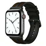 Cinturino per orologio xDfind Flame Hybrid in nylon intrecciato e silicone, For Apple Watch 42 / 44 / 45 / 46 / 49mm, For Apple Watch 38 / 40 / 41 / S11 42mm