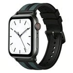 Cinturino per orologio xDfind Flame Hybrid in nylon intrecciato e silicone, For Apple Watch 42 / 44 / 45 / 46 / 49mm, For Apple Watch 38 / 40 / 41 / S11 42mm