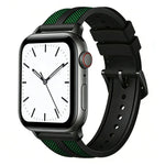 Cinturino per orologio xDfind Flame Hybrid in nylon intrecciato e silicone, For Apple Watch 42 / 44 / 45 / 46 / 49mm, For Apple Watch 38 / 40 / 41 / S11 42mm
