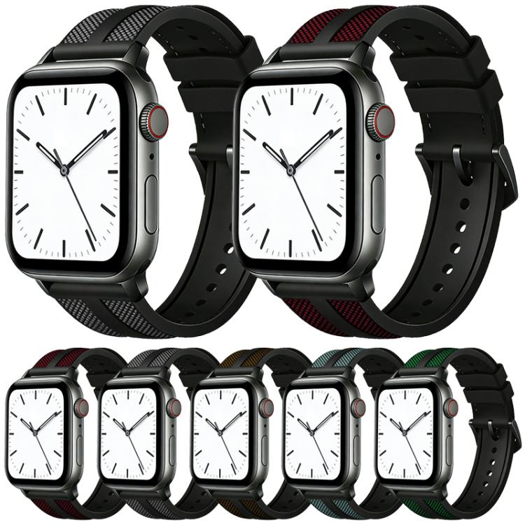Cinturino per orologio xDfind Flame Hybrid in nylon intrecciato e silicone, For Apple Watch 42 / 44 / 45 / 46 / 49mm, For Apple Watch 38 / 40 / 41 / S11 42mm