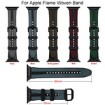 Cinturino per orologio xDfind Flame Hybrid in nylon intrecciato e silicone, For Apple Watch 42 / 44 / 45 / 46 / 49mm, For Apple Watch 38 / 40 / 41 / S11 42mm