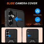 Custodia per telefono con schermo scorrevole, supporto magnetico girevole e protezione per la fotocamera., For Galaxy S25 / S24 5G, For Galaxy S25+ / S24+ 5G, For Galaxy S25 Ultra 5G