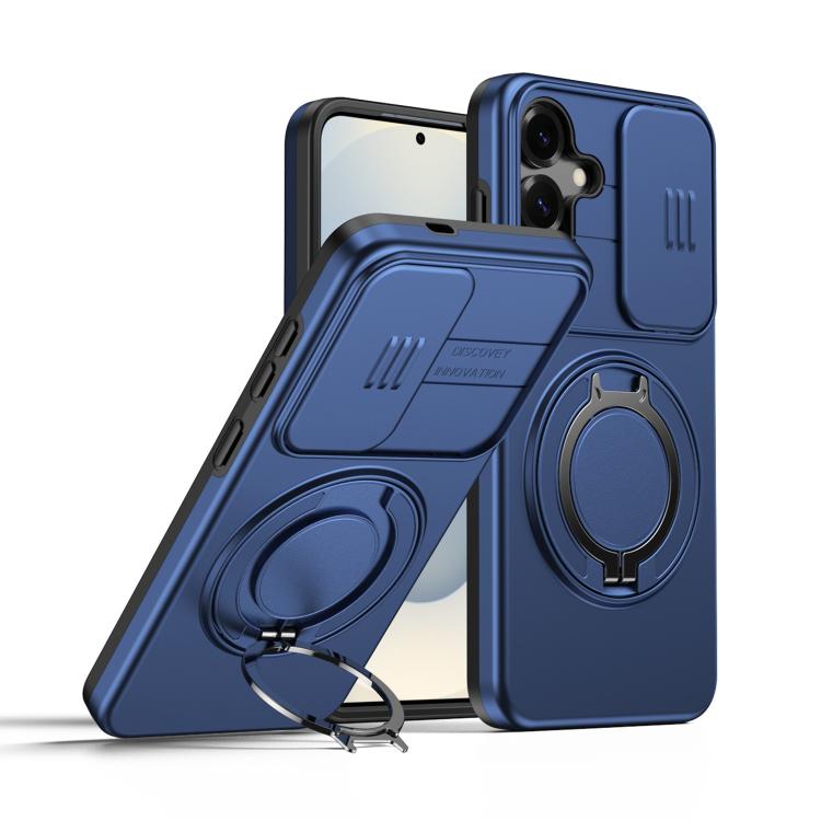 Custodia per telefono con schermo scorrevole, supporto magnetico girevole e protezione per la fotocamera., For Galaxy S25 / S24 5G, For Galaxy S25+ / S24+ 5G, For Galaxy S25 Ultra 5G