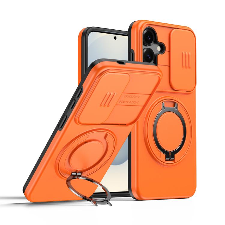 Custodia per telefono con schermo scorrevole, supporto magnetico girevole e protezione per la fotocamera., For Galaxy S25 / S24 5G, For Galaxy S25+ / S24+ 5G, For Galaxy S25 Ultra 5G