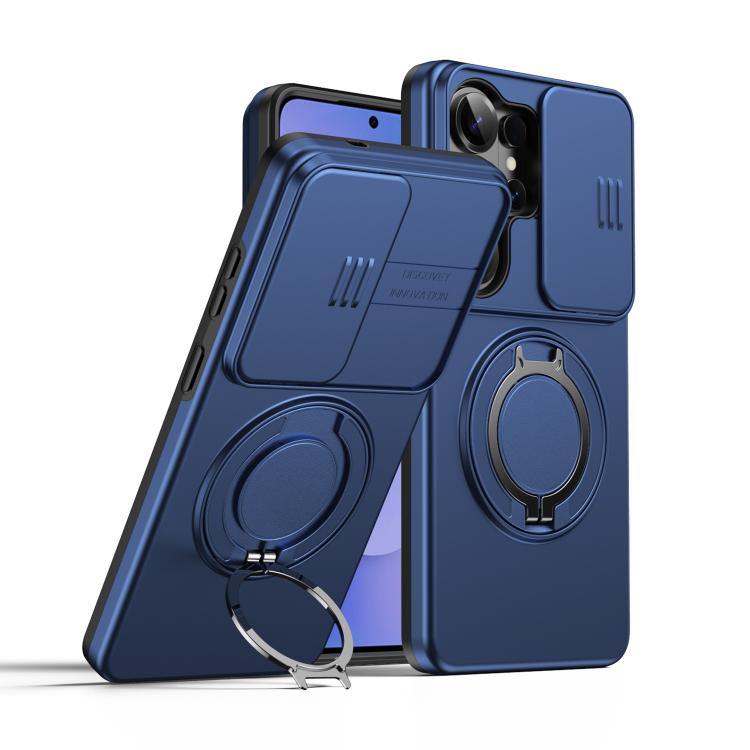 Custodia per telefono con schermo scorrevole, supporto magnetico girevole e protezione per la fotocamera., For Galaxy S25 / S24 5G, For Galaxy S25+ / S24+ 5G, For Galaxy S25 Ultra 5G