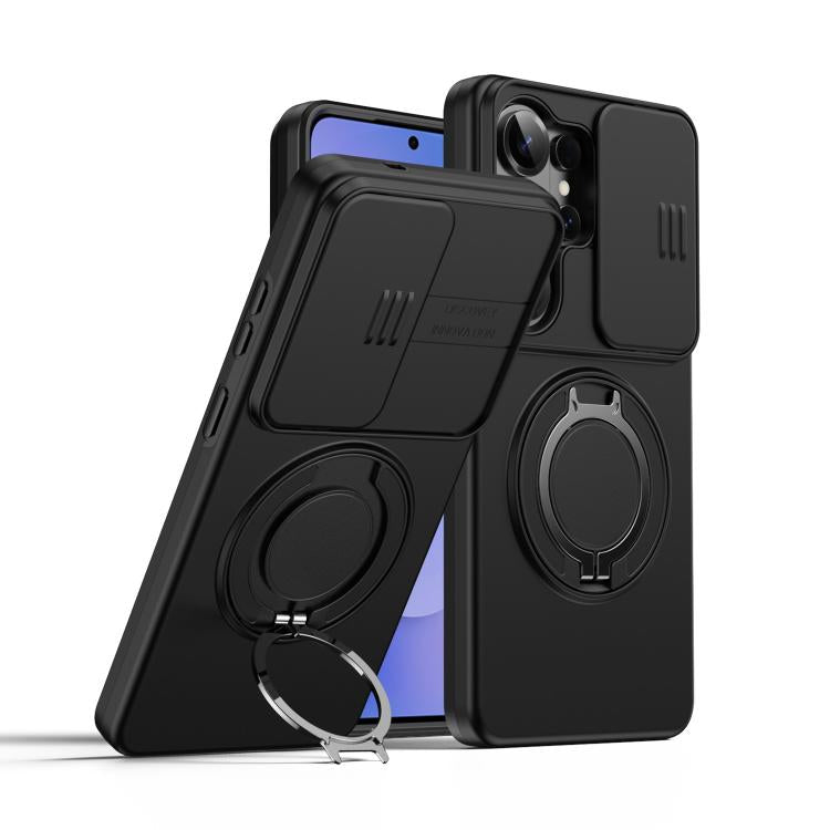 Custodia per telefono con schermo scorrevole, supporto magnetico girevole e protezione per la fotocamera., For Galaxy S26 Ultra 5G, For Galaxy S26 5G, For Galaxy S25 FE 5G