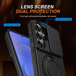 Custodia per telefono con schermo scorrevole, supporto magnetico girevole e protezione per la fotocamera., For Galaxy S26 Ultra 5G, For Galaxy S26 5G, For Galaxy S25 FE 5G