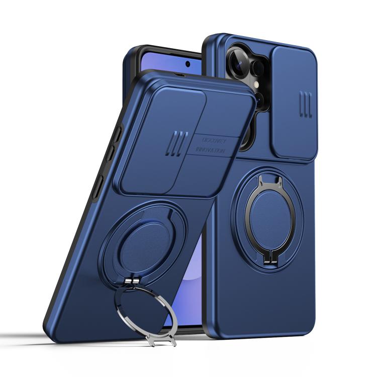 Custodia per telefono con schermo scorrevole, supporto magnetico girevole e protezione per la fotocamera., For Galaxy S26 Ultra 5G, For Galaxy S26 5G, For Galaxy S25 FE 5G