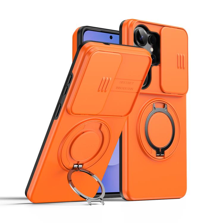 Custodia per telefono con schermo scorrevole, supporto magnetico girevole e protezione per la fotocamera., For Galaxy S26 Ultra 5G, For Galaxy S26 5G, For Galaxy S25 FE 5G