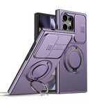 Custodia per telefono con schermo scorrevole, supporto magnetico girevole e protezione per la fotocamera., For Galaxy S24 FE 5G, For Galaxy S24 Ultra 5G, For Galaxy S23 Ultra / S22 Ultra