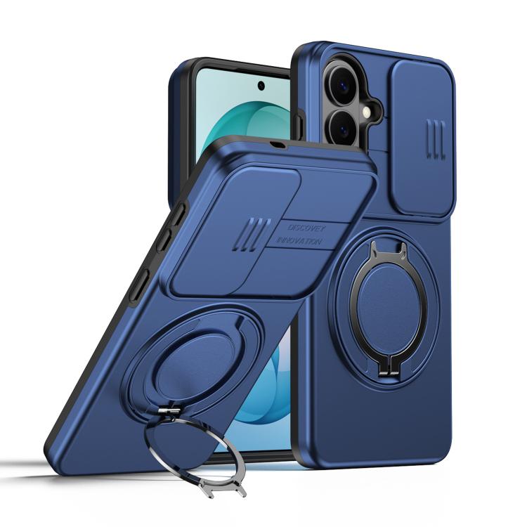 Custodia per telefono con schermo scorrevole, supporto magnetico girevole e protezione per la fotocamera., For Galaxy S26 Ultra 5G, For Galaxy S26 5G, For Galaxy S25 FE 5G