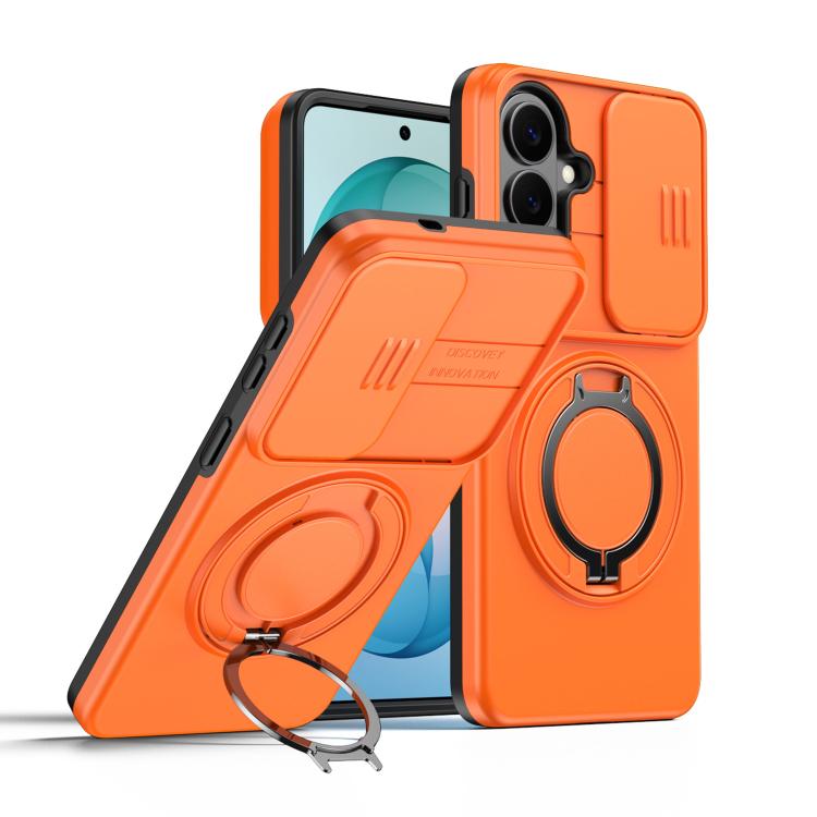 Custodia per telefono con schermo scorrevole, supporto magnetico girevole e protezione per la fotocamera., For Galaxy S26 Ultra 5G, For Galaxy S26 5G, For Galaxy S25 FE 5G
