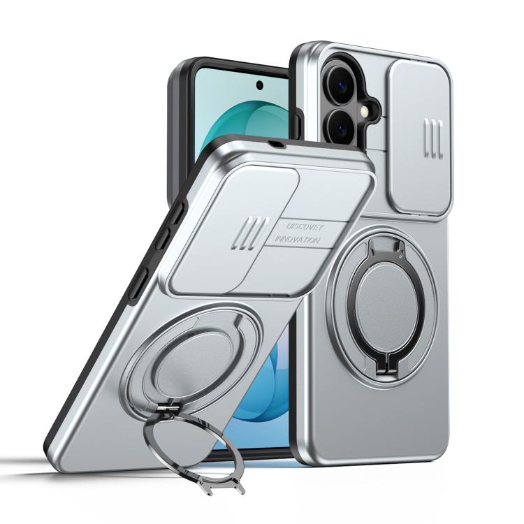 Custodia per telefono con schermo scorrevole, supporto magnetico girevole e protezione per la fotocamera., For Galaxy S26 Ultra 5G, For Galaxy S26 5G, For Galaxy S25 FE 5G