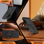 Custodia per telefono con schermo scorrevole, supporto magnetico girevole e protezione per la fotocamera., For Galaxy S26 FE 5G, For Galaxy Z Fold8 Ultra 5G, For Galaxy S26+ 5G