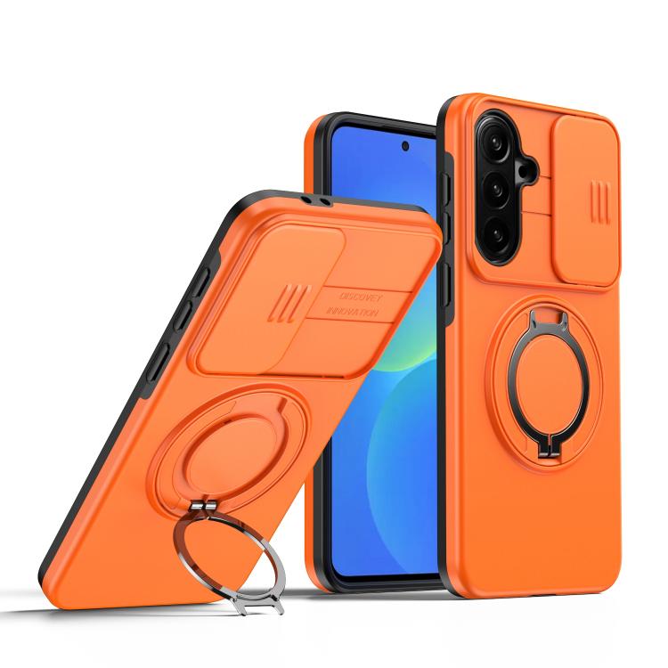 Custodia per telefono con schermo scorrevole, supporto magnetico girevole e protezione per la fotocamera., For Galaxy S24 FE 5G, For Galaxy S24 Ultra 5G, For Galaxy S23 Ultra / S22 Ultra