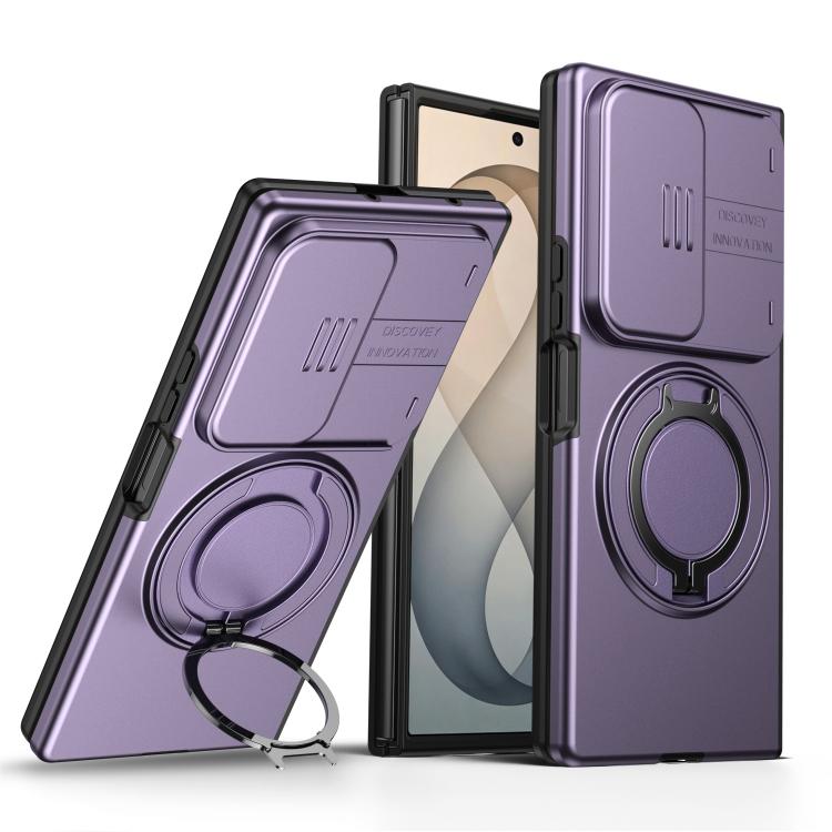 Custodia per telefono con schermo scorrevole, supporto magnetico girevole e protezione per la fotocamera., For Galaxy S26 FE 5G, For Galaxy Z Fold8 Ultra 5G, For Galaxy S26+ 5G