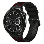 Cinturino per orologio xDfind Flame Hybrid in nylon intrecciato e silicone, 22mm