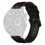 Cinturino per orologio xDfind Flame Hybrid in nylon intrecciato e silicone, 22mm
