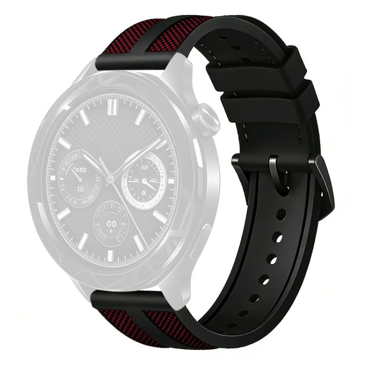Cinturino per orologio xDfind Flame Hybrid in nylon intrecciato e silicone, 22mm