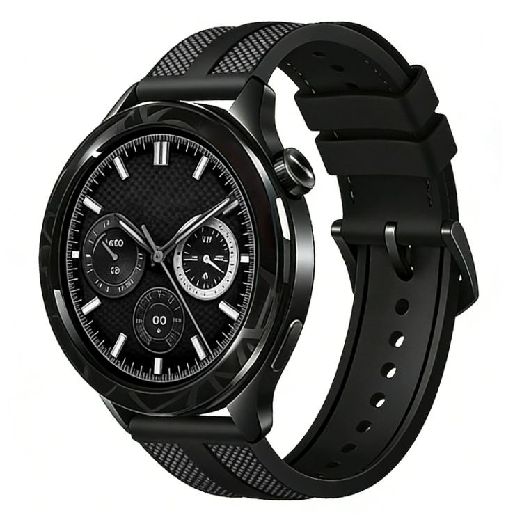 Cinturino per orologio xDfind Flame Hybrid in nylon intrecciato e silicone, 22mm