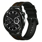 Cinturino per orologio xDfind Flame Hybrid in nylon intrecciato e silicone, 22mm