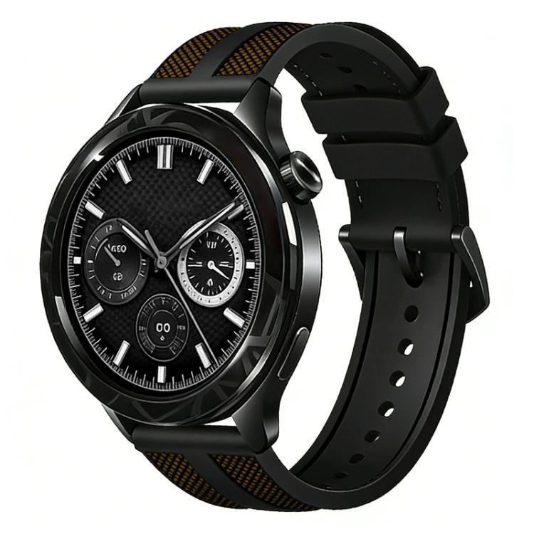 Cinturino per orologio xDfind Flame Hybrid in nylon intrecciato e silicone, 22mm