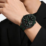 Cinturino per orologio xDfind Flame Hybrid in nylon intrecciato e silicone, 22mm