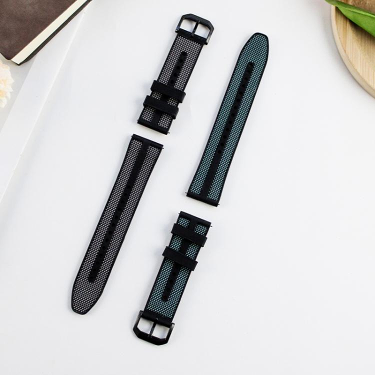 Cinturino per orologio xDfind Flame Hybrid in nylon intrecciato e silicone, 22mm