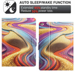 Custodia per tablet smart in ecopelle con texture litchi e verniciatura Voltage., For iPad mini 5 / 4 / 3 / 2 / 1, For iPad 9.7 2018 / 2017