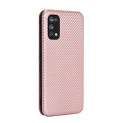 Struttura in fibra di carbonio Flip orizzontale magnetico Custodia in pelle TPU + PC + PU con slot per schede, For OPPO Realme 7 Pro, For Alcatel 1SE 2020 (Pink), For Alcatel 1SE 2020 (Black), For Alcatel 1SE 2020 (Blue), For Alcatel 1SE 2020 (Green)  ...
