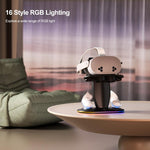 Supporto per display VR con illuminazione RGB WG68 e ricarica rapida, spina USA., For Meta Quest 2 / 3 / 3S