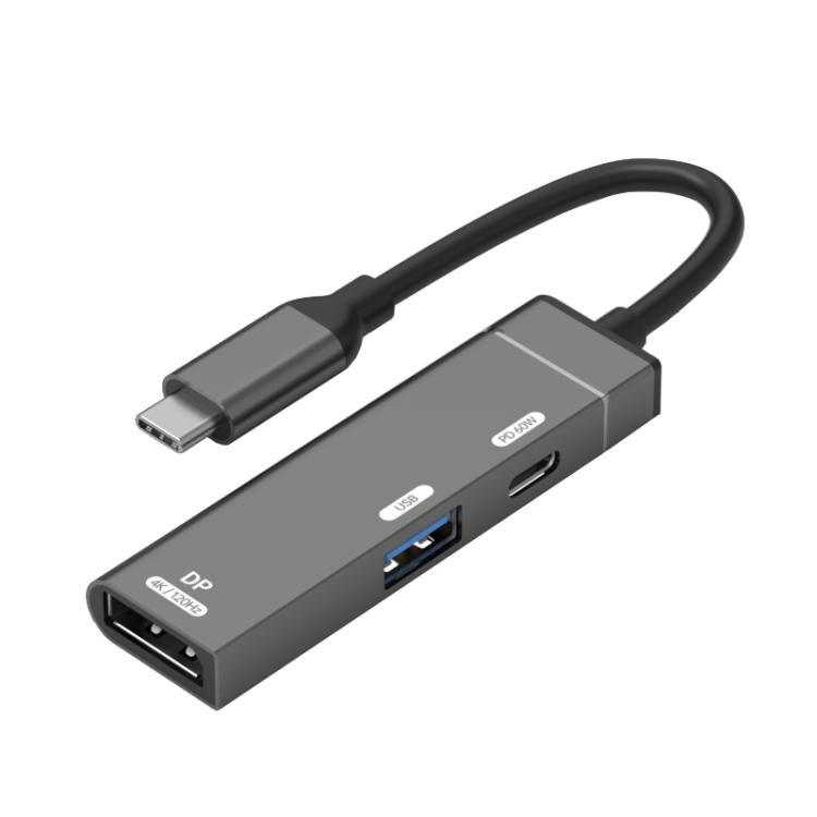 Docking station HUB DisplayPort 4K da 60 W con porte da Type-C a Type-C, USB-A e DisplayPort., Type-C to Type-C+USB+DP