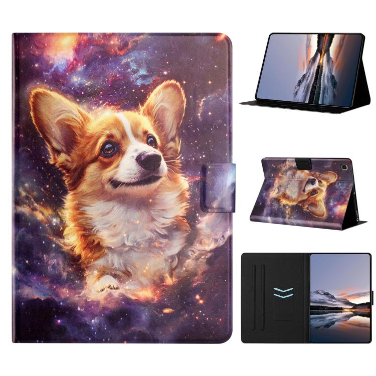 Custodia per tablet in pelle vegana con texture litchi e stampa Volt., For Samsung Galaxy Tab A11 / A9, For Samsung Galaxy Tab A7 Lite T220, For Samsung Galaxy Tab A 10.1 2019