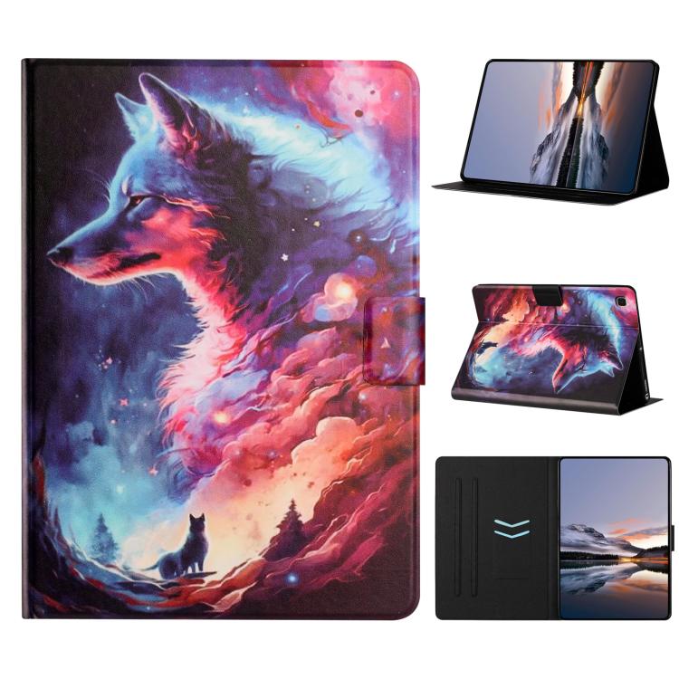 Custodia per tablet in pelle vegana con texture litchi e stampa Volt., For Samsung Galaxy Tab A11 / A9, For Samsung Galaxy Tab A7 Lite T220, For Samsung Galaxy Tab A 10.1 2019