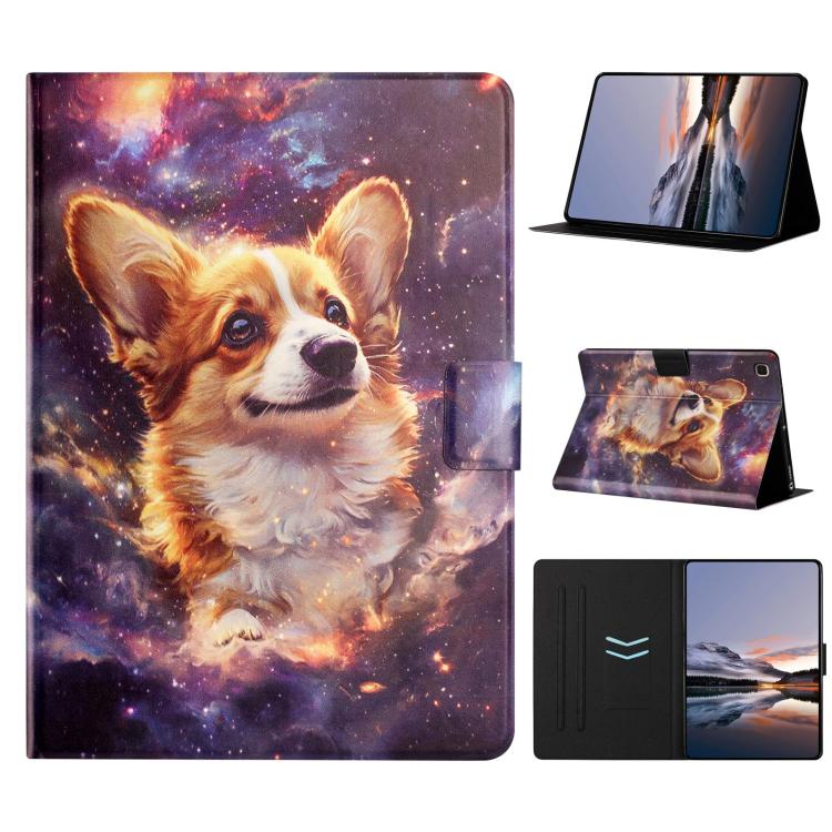 Custodia per tablet in pelle vegana con texture litchi e stampa Volt., For Samsung Galaxy Tab A11 / A9, For Samsung Galaxy Tab A7 Lite T220, For Samsung Galaxy Tab A 10.1 2019