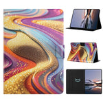 Custodia per tablet in pelle vegana con texture litchi e stampa Volt., For Samsung Galaxy Tab A11 / A9, For Samsung Galaxy Tab A7 Lite T220, For Samsung Galaxy Tab A 10.1 2019