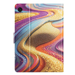 Custodia per tablet in pelle vegana con texture litchi e stampa Volt., For Samsung Galaxy Tab A11 / A9, For Samsung Galaxy Tab A7 Lite T220, For Samsung Galaxy Tab A 10.1 2019