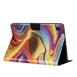 Custodia per tablet in pelle vegana con texture litchi e stampa Volt., For Samsung Galaxy Tab A11 / A9, For Samsung Galaxy Tab A7 Lite T220, For Samsung Galaxy Tab A 10.1 2019
