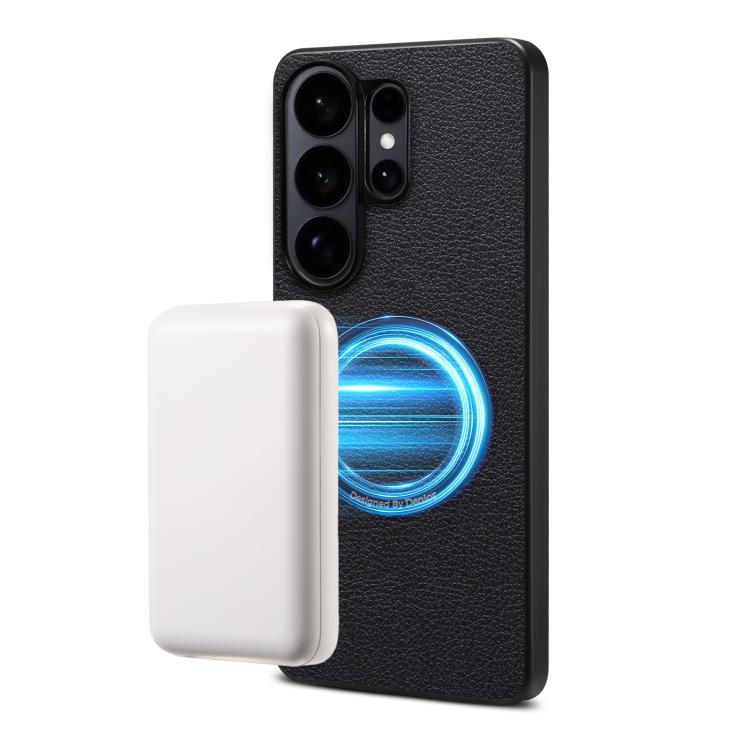 Custodia magnetica per telefono Denior A08 in PU effetto pelle di vitello vegana., For Samsung Galaxy S26 Ultra 5G, For Samsung Galaxy S25 Ultra 5G