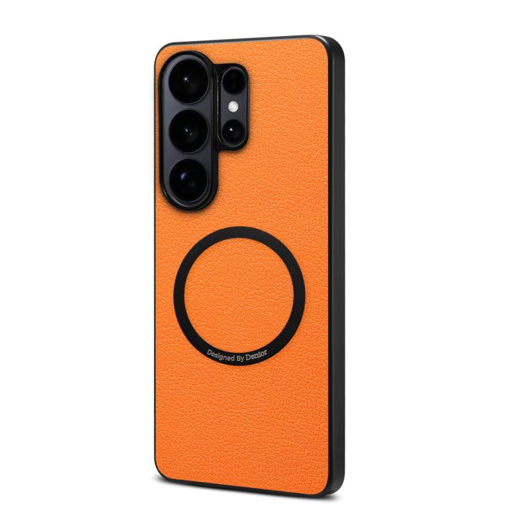 Custodia magnetica per telefono Denior A08 in PU effetto pelle di vitello vegana., For Samsung Galaxy S26 Ultra 5G, For Samsung Galaxy S25 Ultra 5G