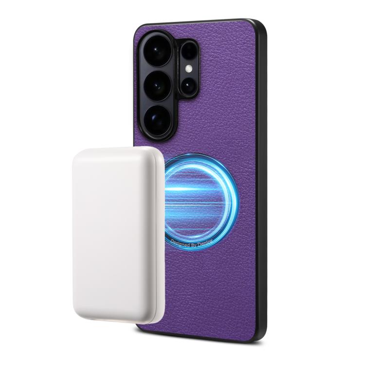 Custodia magnetica per telefono Denior A08 in PU effetto pelle di vitello vegana., For Samsung Galaxy S26 Ultra 5G, For Samsung Galaxy S25 Ultra 5G