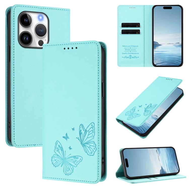 Robusta custodia per telefono in ecopelle con doppia protezione RFID a farfalla e magnete., For iPhone Air, For iPhone 16 Pro Max