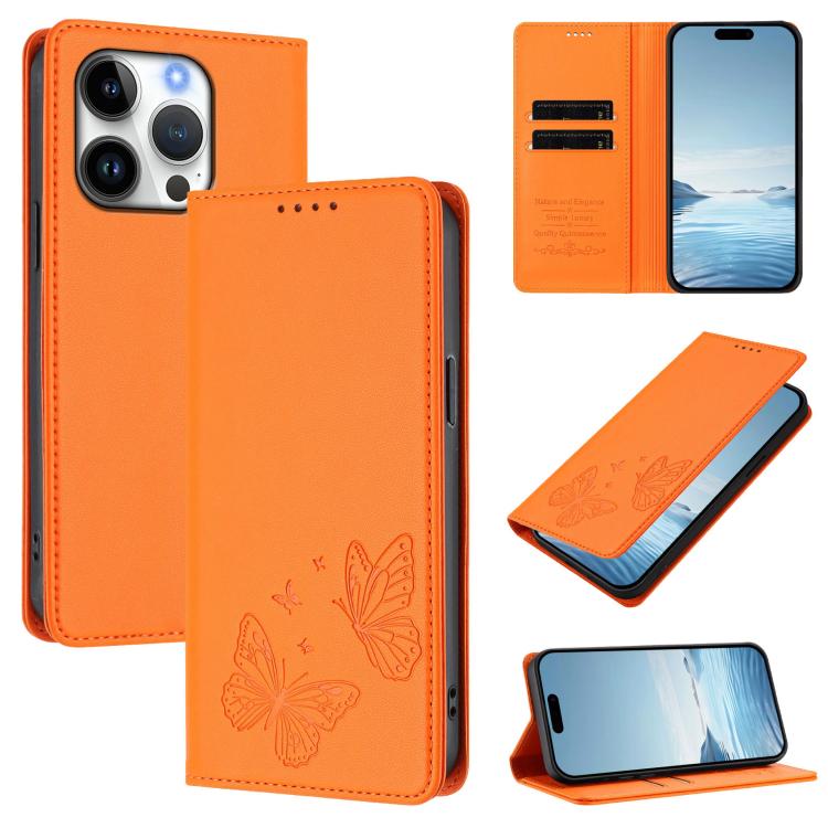 Robusta custodia per telefono in ecopelle con doppia protezione RFID a farfalla e magnete., For iPhone Air, For iPhone 16 Pro Max