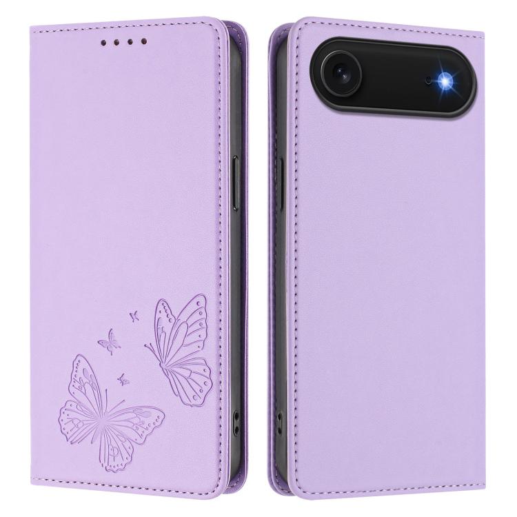 Robusta custodia per telefono in ecopelle con doppia protezione RFID a farfalla e magnete., For iPhone Air, For iPhone 16 Pro Max