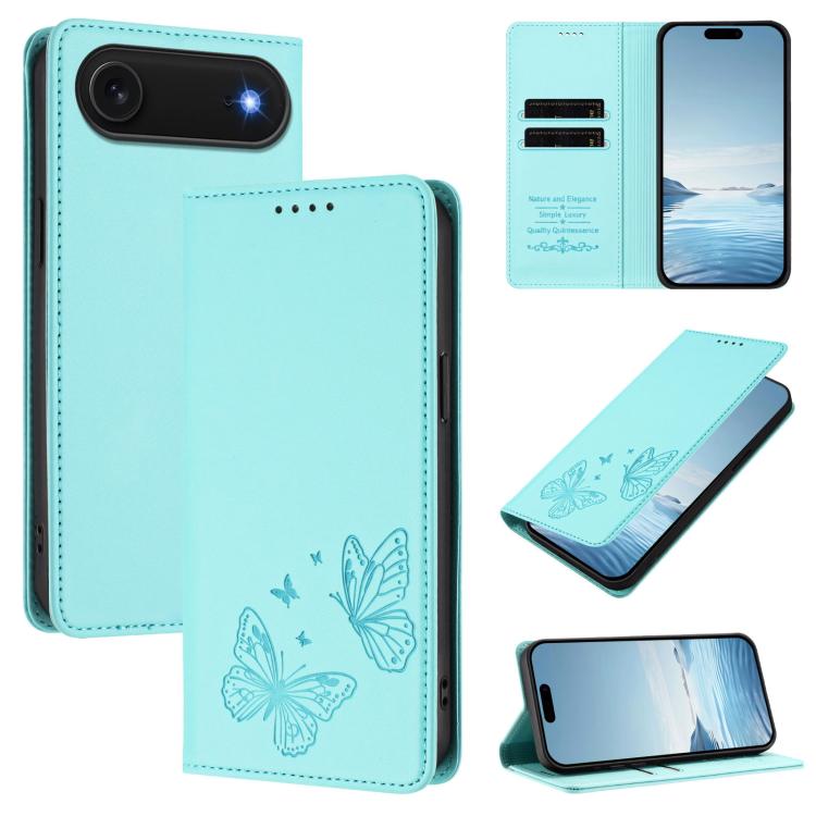 Robusta custodia per telefono in ecopelle con doppia protezione RFID a farfalla e magnete., For iPhone Air, For iPhone 16 Pro Max