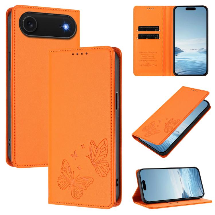 Robusta custodia per telefono in ecopelle con doppia protezione RFID a farfalla e magnete., For iPhone Air, For iPhone 16 Pro Max