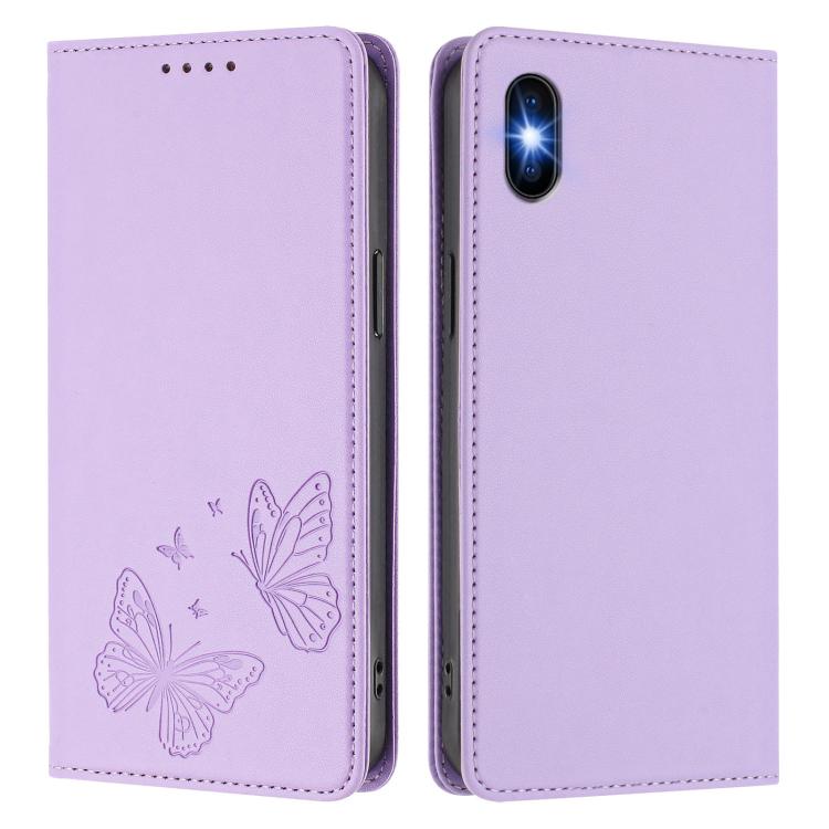 Robusta custodia per telefono in ecopelle con doppia protezione RFID a farfalla e magnete., For iPhone XS Max, For iPhone 8 Plus / 7 Plus