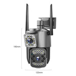 Telecamera di sorveglianza panoramica HD WiFi V380 Pro da 2 MP con doppia lente